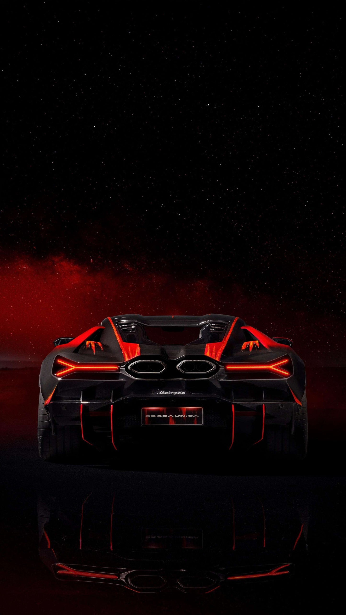 Lamborghini Revuelto Rear View PrintLiv