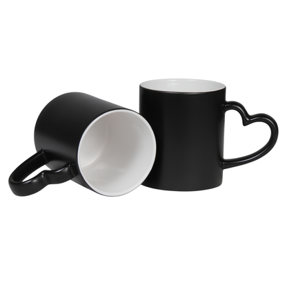 Heart Handle Magic Ceramic Mug -Colour Changing Mug 