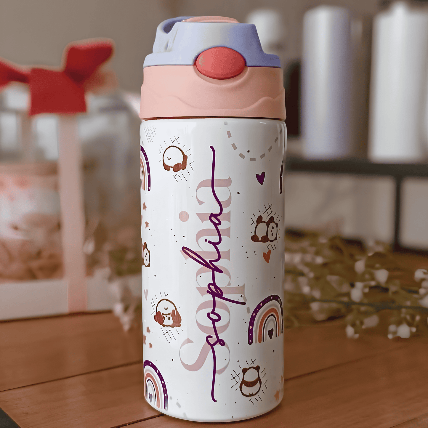 Sipper Bottle Vaccum with straw 