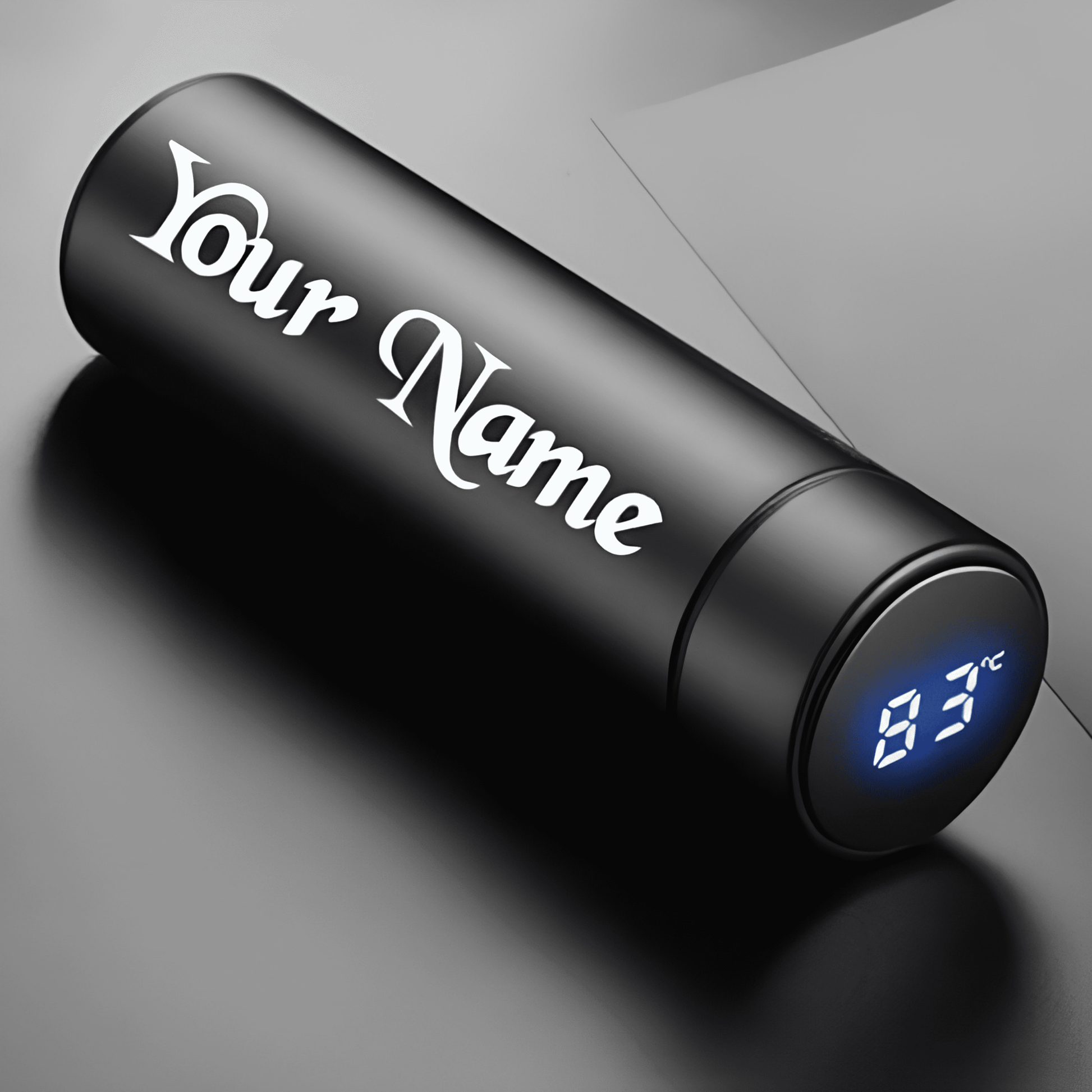 LED Temperature Display Bottle (Black) 