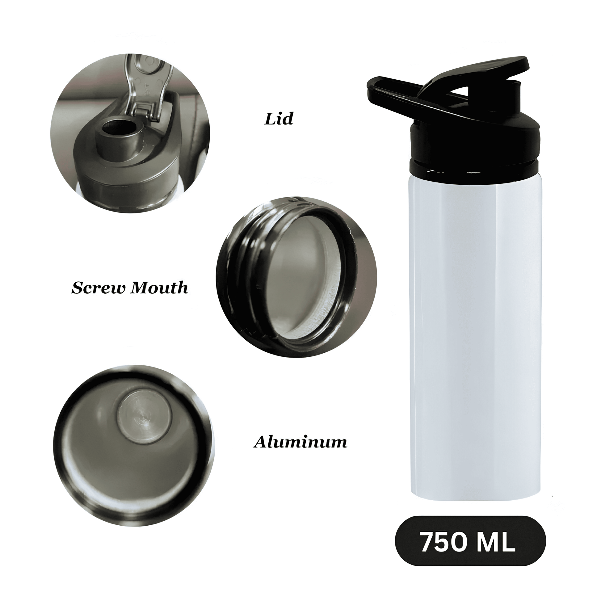 Sports Aluminium Water Bottle 750ml 