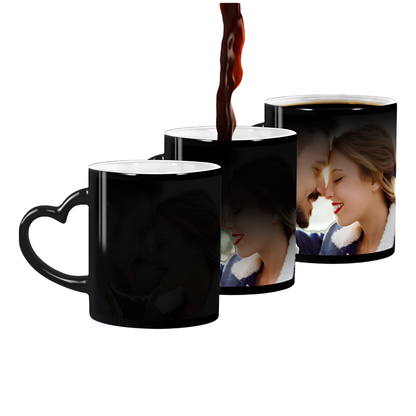 Heart Handle Magic Ceramic Mug -Colour Changing Mug 