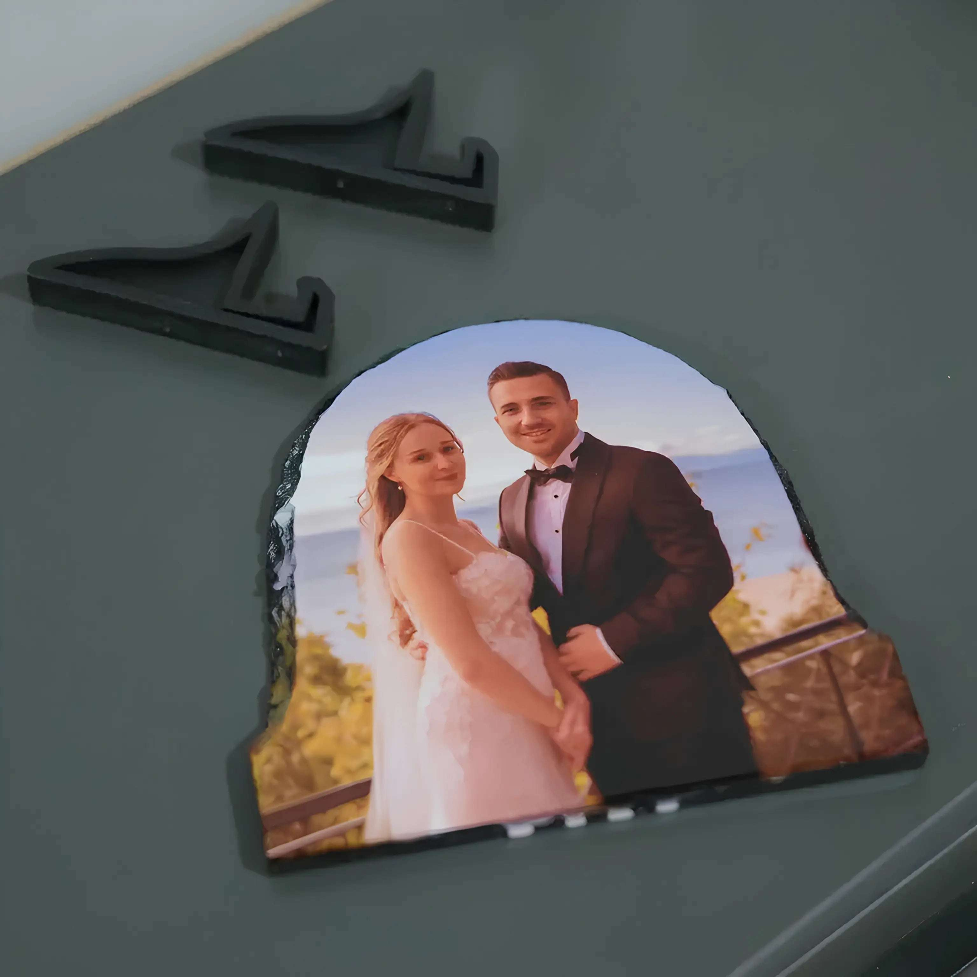 Printliv Personalized Rock Slate Photo Frame PrintLiv