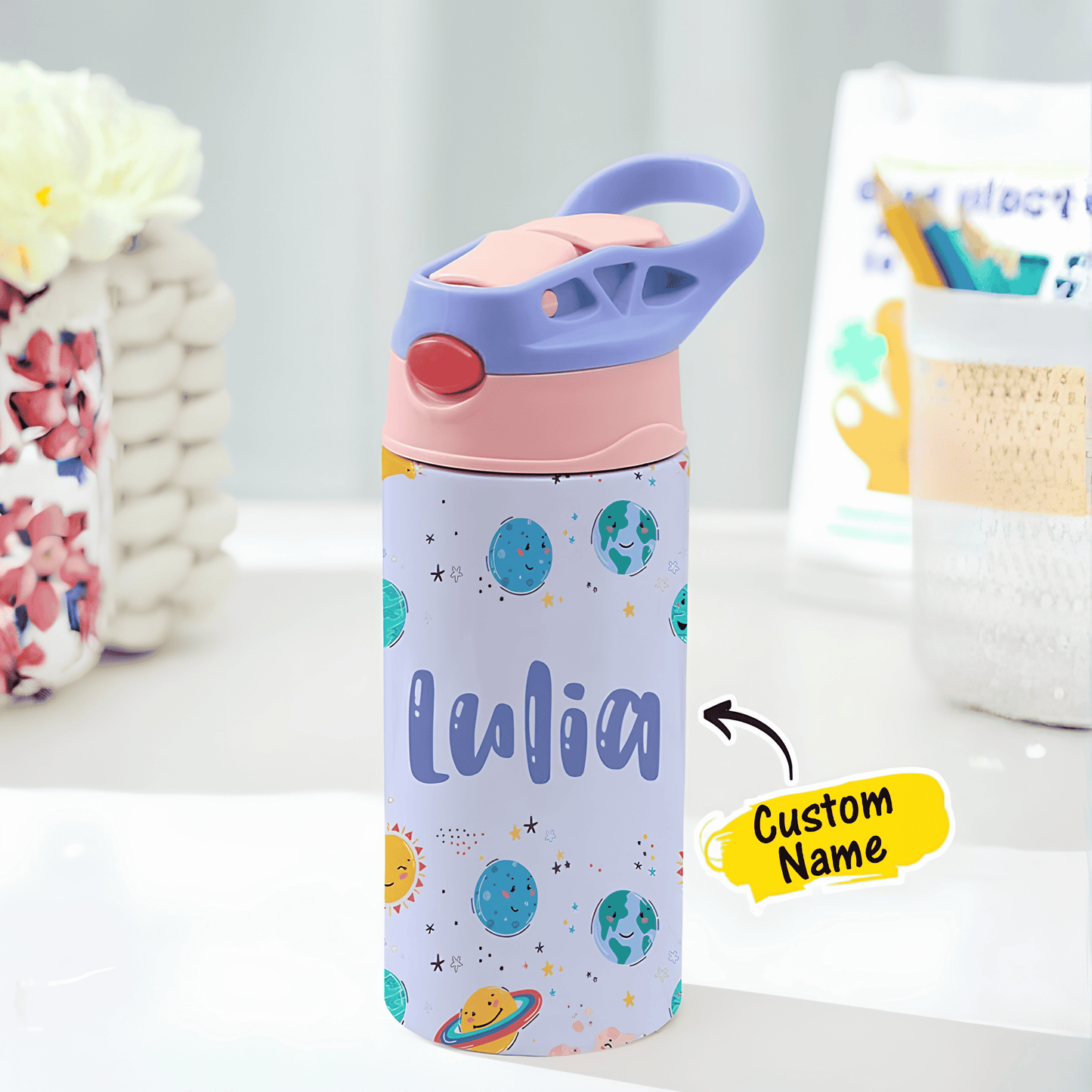 Sipper Bottle Vaccum with straw 