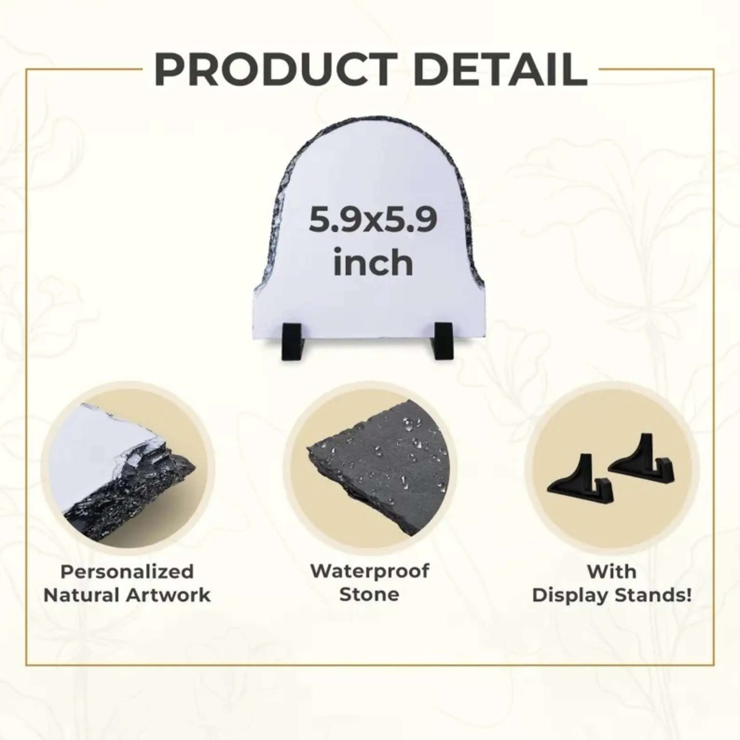 Printliv Personalized Rock Slate Photo Frame PrintLiv