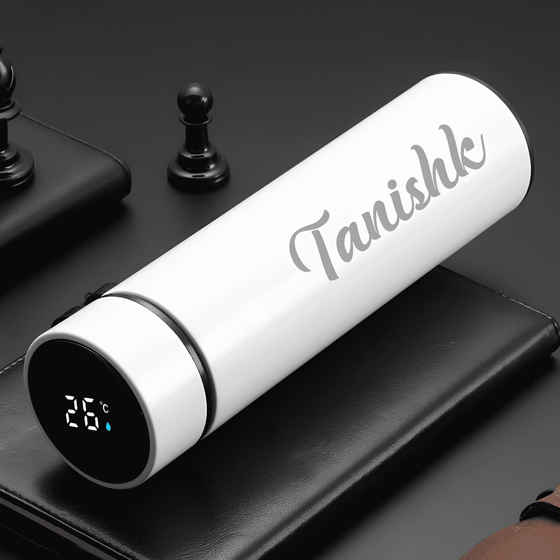 LED Temperature Display Bottle (White) 