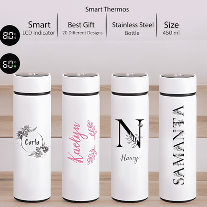 LED Temperature Display Bottle (White) 