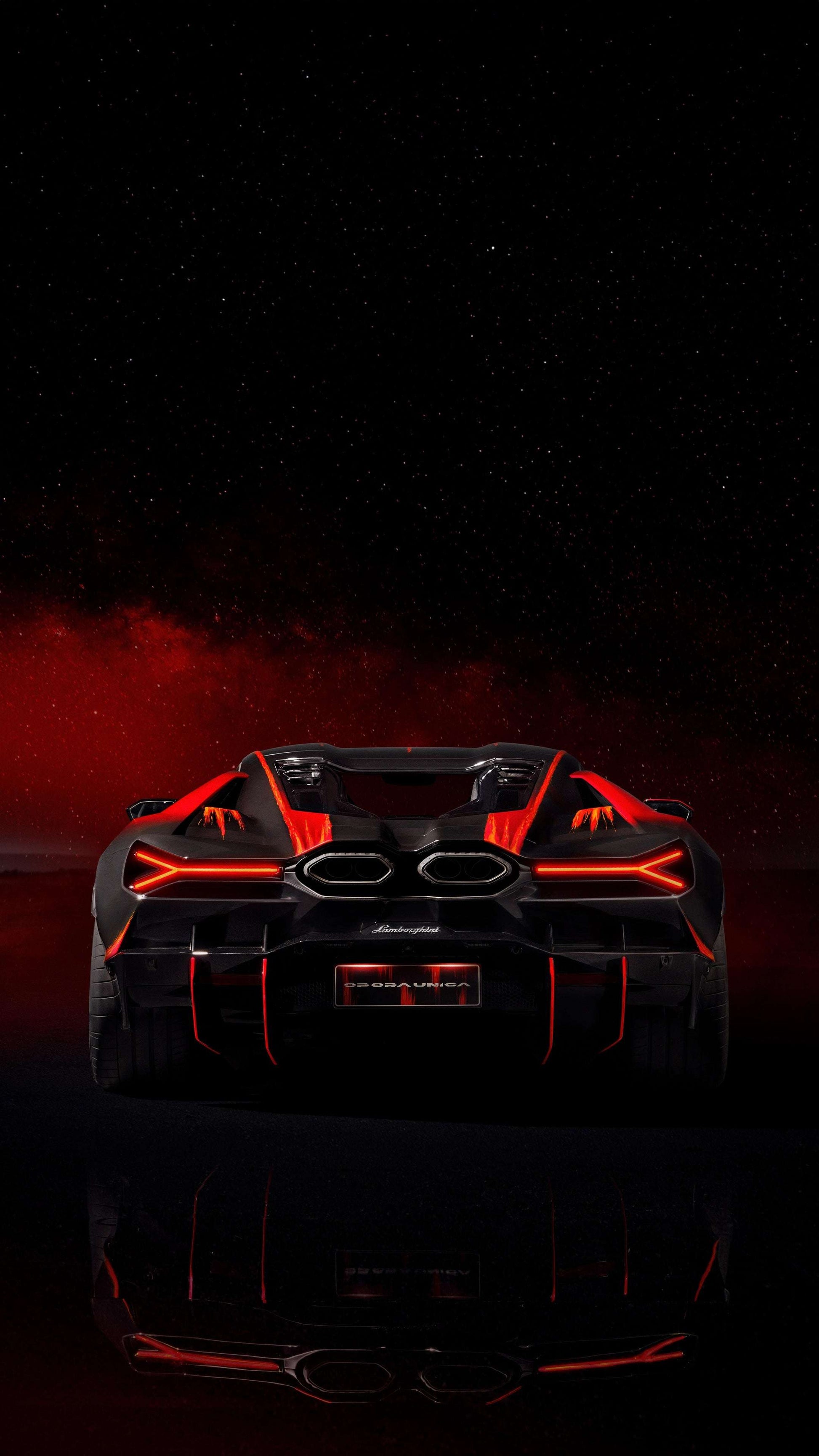 Lamborghini Revuelto Rear View PrintLiv