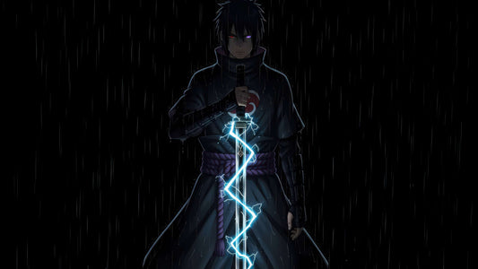 Sasuke Uchiha Lightning Blade PrintLiv